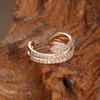 Clip para Oreja de Serpiente de Diamante Completo Transfronterizo Europeo y Americano Pendientes de Serpiente Pequeña para Hombres y Mujeres Exquisito Clip para Oreja de Circonita con Incrustaciones a Mano de Tres Capas sin Agujeros en las Orejas