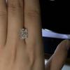 Piedra Suelta Moissanita, Color Blanco Ef, Corte Radiante, Facetada, Gema Central para Anillo de Joyería Artificial