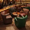 Sofá Sillón de Pub, Juego de Mesa y Sillas para Bar, Sillón Individual de Tigre, Sofá de Bar de Whisky, Sofá de Bar Retro Americano