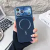 Compatible con iPhone 17, funda de teléfono magnética de metal con lunares, se transforma instantáneamente en una funda con ventana de gran visualización para Apple 16 Pro Max y 15