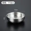 Acero Inoxidable 304 Estilo Coreano Plato para Condimentos Plato Frío Plato Coreano Dorado para Encurtidos Bol para Arroz Bol para Cocinar Plato para Dips
