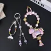 Coleção Original de Luxo Leve Brilhante Diamante Cristal Laço Cordão para Celular Pingente de Franja Chaveiro Charme para Bolsa