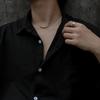 Colar Masculino Aço Titânio Não Desbota Hip-Hop Popular High-End Versátil Corrente de Roupa Simples Personalizado Acessórios Retrô Joias
