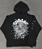Sudadera con capucha de forro polar grueso de peso pesado 450 g, original de ultramar, para hombre, con estampado de espuma de Araña Sp5Der