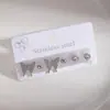 Conjunto de Brincos Simples de Aço Inoxidável Coração com Cravação de Diamante Borboleta Personalidade Europeia e Americana Estilo Ins Joia de Orelha de Luxo Leve Nicho