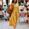 Ropa de mujer de comercio exterior, explosiones de Amazon, AliExpress, eBay, otoño e invierno transfronterizos, sueltos, talla grande, manga, vestido europeo y americano.