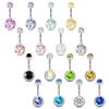 Set de 14g de uñas para ombligo transfronterizo 16 combinaciones bola de goma color de pintura para uñas de ombligo joyería para perforación de ombligo