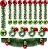Artículos Populares Transfronterizos: Bolas Pintadas, Lazos de Cadena de Aguja de Pino, Bolas Electroplateadas, Bolas Decorativas, Bolas Onduladas Mate y Brillantes, 15 cm de Largo