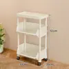 Estante organizador de juguetes, organizador de bocadillos, caja de almacenamiento móvil, carrito pequeño para mochilas escolares, gabinete de piso de cocina de varias capas para verduras infantiles