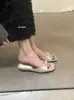 Sandalias de Verano 2026 para Mujer, Estilo Francés, Abiertas, sin Cierre, Color Rosa Elegante, de Tacón Alto, que Combinan con Vestidos
