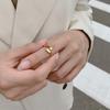 Anillo de plata de ley 925 estilo coreano minimalista con borde irregular y microabertura para mujer. Anillo de plata combinable.