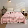 Manta de gasa jacquard de seis capas 100% algodón teñida en hilo, manta toalla para sofá y aire acondicionado, manta fina para siesta en la oficina