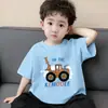 Camiseta Base de Algodón Puro Suelta Fina Estilo Coreano de Verano para Niños, Camiseta de Manga Corta con Estampado Elegante