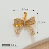 Acessórios de Joias Versáteis DIY Laço Popular Europeu e Americano Pingentes de Colar Charms Pingentes de Brincos Banhados a Ouro 18K