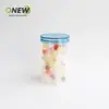 Pote Plástico Transparente PET 720ml Pote Plástico Redondo Boca Larga Espiral Garrafa Plástica de Grau Alimentício para Mel Nozes