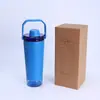 Copo Misturador Portátil de Moda Transfronteiriço Aço Inoxidável 304 Grande Capacidade Copo com Isolamento a Vácuo Garrafa de Água Esportiva Portátil para Exterior