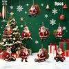Navidad Nueva de Madera Plana Papá Noel Transfronterizo Fiesta Navideña Árbol de Navidad Decoración para Puerta de Casa Ventana Chimenea