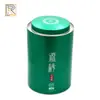 Fabricante de Dongguan Envia Latas de Ferro, Chá, Latas de Embalagem de Tangerina Pequena Verde, Caixas de Ferro Personalizadas de 250g com Tampas