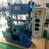 Máquina vulcanizadora de placa plana manual de 25 toneladas, prensa de doble capa de laboratorio, máquina de moldeo por vulcanización de caucho de silicona de cuatro columnas