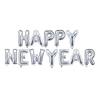 Set de Globos de Película de Aluminio de 16 pulgadas Feliz Año Nuevo Letra Feliz Año Nuevo Decoración para Reunión Anual del Día de Año Nuevo