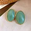 Pendientes de Plata con Aguja Acrílicos Ovalados para Acuarela con Colgante Stud Pendientes de Nicho de Alta Gama Pendientes Retro con Personalidad Accesorios de Pendientes de Moda para Mujer