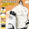 Cubierta cortavientos eléctrica de invierno para vehículo, forrada de felpa, engrosada, impermeable, resistente al frío, diseño de dibujos animados, alas laterales ampliadas, parabrisas para patinete eléctrico