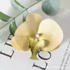 Pétalas de cabeça de flor phalaenopsis de filme artificial acessórios de flor artificial adorno de cabeça grampo de cabelo diy feito à mão decoração de casamento