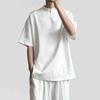 Camiseta Holgada de Color Sólido para Hombre, Manga Corta, Marca Trendy Ins, Media Manga, Manga Media, Camiseta de Algodón Fino de Verano para Hombre