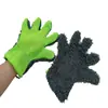Guantes de Lavado de Autos de Chenilla de Fibra Procesada y Personalizada de un Solo Lado con Cinco Dedos y Pulgar de Terciopelo Coral en Forma de Pata de Oso