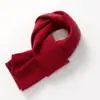 Bufanda de Cachemira de Doble Hilo de Color Sólido Bufanda de Pareja Simple de Alta Calidad Otoño e Invierno Estilo Nuevo Mujer
