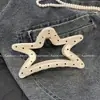 Horquilla francesa de alta gama con punta ondulada para hija, con clip de nicho, dulce y grande, con forma de tiburón en la parte posterior de la cabeza, sencilla y elegante.