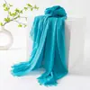 Bufanda para viaje de verano con protección solar, imitación de algodón y lino, chal para mujer, sentido de alta gama, playa, desierto, bufanda de seda, bufanda, bufanda, bufanda, venta al por mayor