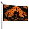 Especializado en Comercio Exterior, Banderas de Halloween, Banderas de Calabaza Espantapájaros Calavera, Banderas de Poliéster Pintadas con Spray por Ambos Lados, Personalizadas para Amazon