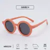 Novos Óculos de Sol Infantis do Fabricante para Meninas, Redondos Retrô de Silicone Macio, Óculos de Sol Polarizados Modernos para Meninos, Proteção Solar Versátil para Bebês