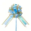 Modelo nuevo transfronterizo 70# Cinta de listón de papel de aluminio arcoíris con borde dorado grande para arreglos florales, envoltura de regalos navideños, decoración de flores de pulled