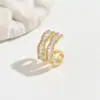 Brinco de Clipe de Zircônia para Mulheres Sem Piercing Clipe de Osso da Orelha de Luxo Leve Brinco Totalmente Cravejado Estilo Europeu e Americano Novo Estilo 2026