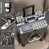 Portavasos Multifuncional para Maleta Estuche con Ruedas Estuche de Carga Marco de Aluminio Maleta Ruedas Universales Silenciosas Maleta para Estudiantes Hombres y Mujeres