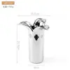 Jarrón de cerámica galvanizada con flor de impatiens estilo minimalista nórdico, decoración del hogar, arreglo floral único, adecuado para casas modelo