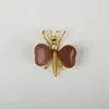 Adorno de Corazón de Cristal Natural Alas Mariposa Parche de Corazón de Jade Artesanías de Aleación Producto Nuevo Cristal Amarillo