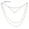 Cadena de hombro simple popular de AliExpress collar multicapa accesorios de cadena corporal de diamantes de imitación para mujer accesorios para vestido de banquete de novia