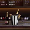 Balde de Gelo Espessado de Aço Inoxidável Ktv Bar Suprimentos Balde de Champanhe Balde de Gelo Comercial Balde Criativo para Cerveja Vinho Tinto