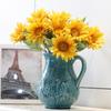 Suministro directo ventas de fábrica girasol de rama corta flor artificial decoración familiar flor falsa decoración del hogar
