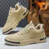 Sapatos Masculinos de Inverno Quentes de Algodão com Forro de Lã, Botas Martin de Trabalho Espessas, Botas de Algodão Casuais Esportivas Antiderrapantes à Prova de Frio do Nordeste para Homens