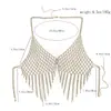 Cadena para el Cuerpo de Malla Geométrica con Flecos de Pedrería Transfronteriza Europea y Americana Sexy para Discoteca Exagerado Diamante Brillante Sujetador Ropa Sexy