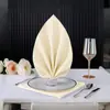 Servilleta de Tela de Poliéster Servilleta de Tela de Hotel Tela Servilleta de Tela Restaurante Blanco Flor Plegada Taza Tela Mantel Mantel