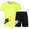 Pantalones cortos de manga corta de verano para hombre, camiseta holgada para entrenamiento de baloncesto, fitness y running, traje deportivo informal