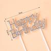 Decoración de Pastel de Cumpleaños de Diosa Celebridad de Internet Hermoso Bordado con Luz Adornos de Mariposa Grande Cadena de Luces Luminosas Vestido de Reina