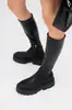 Nuevas botas Martin de otoño e invierno, botas de jinete de moda, botas de caña alta, botas Chelsea de suela gruesa, botas elásticas para mujer