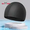 Nuevo gorro de natación de PU de gran venta al por mayor, gorro de natación para hombres y mujeres, impermeable, de alta elasticidad, con protección para las orejas, para cabello largo, sin cabeza, gorro de natación de aguas termales.