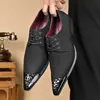 Amazon y AliExpress los más vendidos transfronterizos para hombre estilo británico multiestilo formales de negocios zapatos de cuero puntiagudos 25805